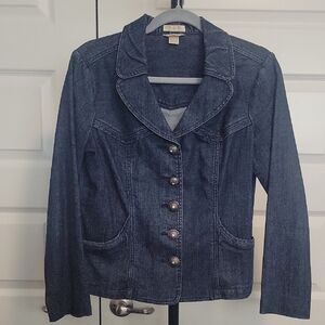 Christopher & Banks Button Front Women's Denim Jacket